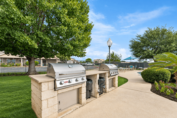 Barbeque area with grill